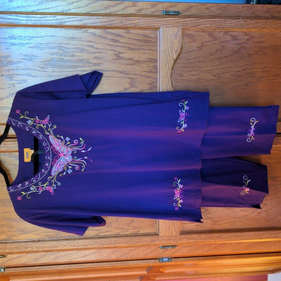 UNIK 2 Piece Butterfly Pant Suit Large - Picture 3 of 10